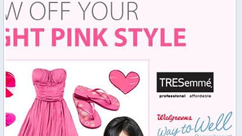Walgreens Tresemme 'Bright Pink' Facebook Update