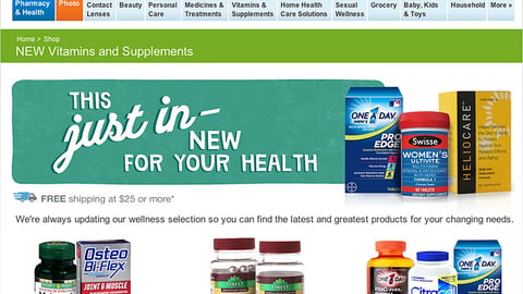 Walgreens 'This Just In' Landing Page