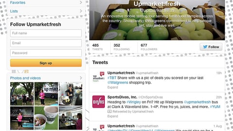 Walgreens 'Up Market: Fresh' Twitter Feed