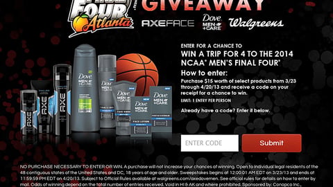 Unilever Walgreens 'March Madness' Landing Page