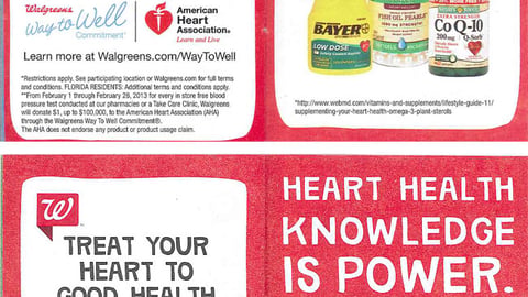 Walgreens 'Heart Health' Coupon Book Features