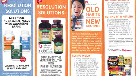 Walgreens 'Resolution Solutions' Coupon Book Features