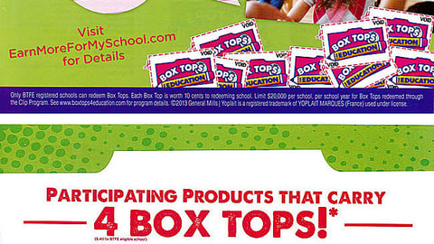 Walmart Mills '4 Box Tops' Take-One