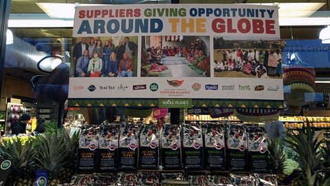 Whole Foods 'Giving Opportunity' Window Poster