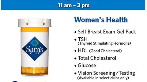 Sam's Club 'Women's Health' Email
