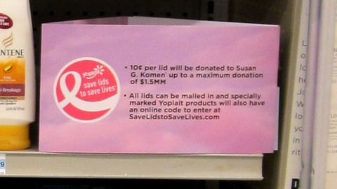 Yoplait 'Save Lids' Shelf Insert