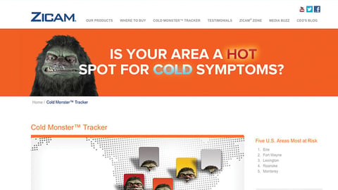 Zicam Website