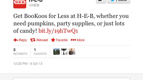 H-E-B 'BooKoos for Less' Twitter Update