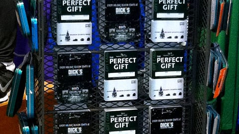 Dick's 'Gift that Matters' Gift Card Display