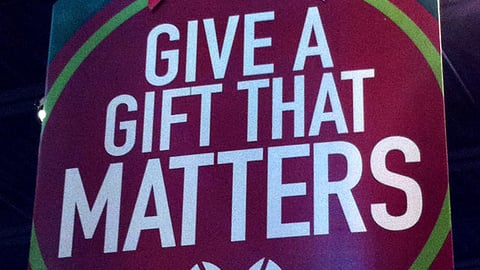 Dick's 'Gift that Matters' Ceiling Banner