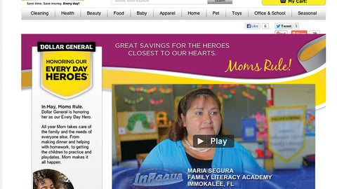 Dollar General P&G 'Every Day Heroes' Page