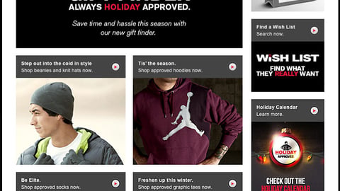 Foot Locker 'Holiday Approved' Landing Page