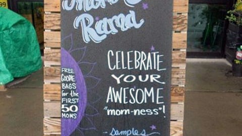 Whole Foods 'Mom-O-Rama' A-Board