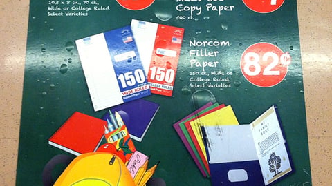 Jewel-Osco Back to School Floor Cling 