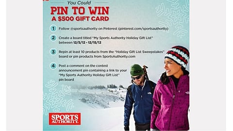 Sports Authority 'Pinter Wonderland' Pinterest Update