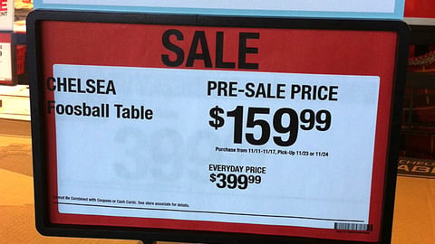 Sports Authority 'Black Friday Pre-Sale' Frame Topper
