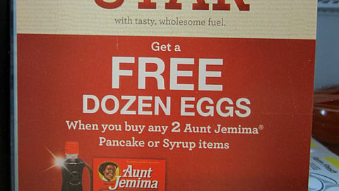 Aunt Jemima Dollar General 'Be a Breakfast Star' Cling