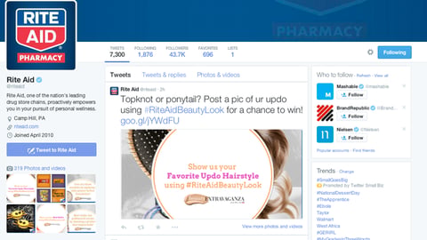 Rite Aid 'Beauty Extravaganza' Twitter Update