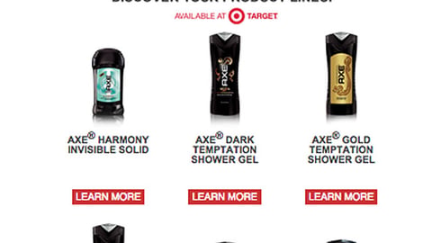 Unilever Target 'Take Pride In Your Pregame' Webpage