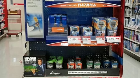 Target Men's Personal Care Endcap