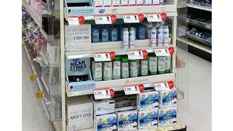 Target P&G 'Mean Stinks' Incentive Endcap