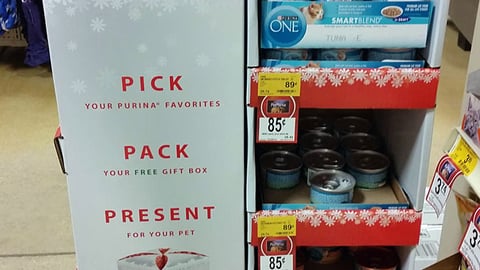 Purina One 'Free Gift Box' Floorstand
