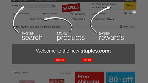 Staples Redesign Splash Screen