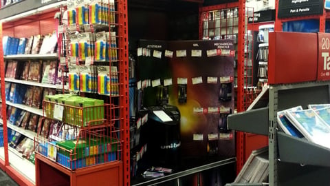 Staples 'More Products on Staples.com' Endcap Header