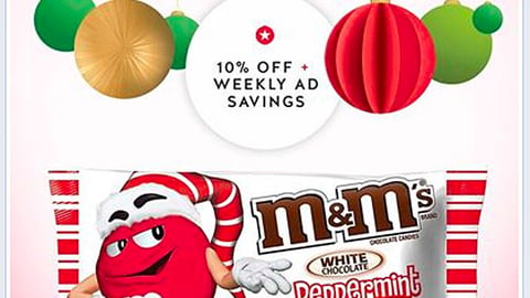 Target M&M's 'Peppermint Joy' Facebook Update