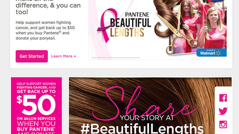 Pantene Walmart 'Beautiful Lengths' Website