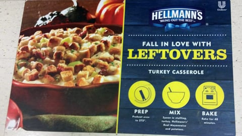 Hellmann's 'Turkey Casserole' Floor Cling