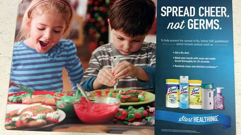 Lysol 'Spread Cheer' Floor Cling