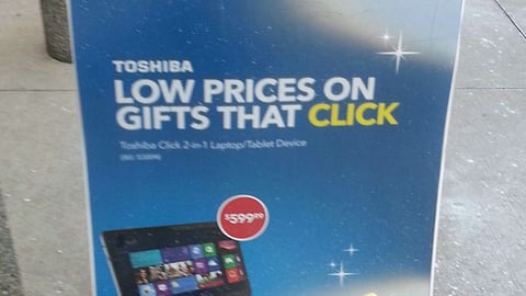 Best Buy Toshiba 'Gifts That Click' A-Board