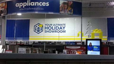 Best Buy 'Your Ultimate Holiday Showroom' Ceiling Banner