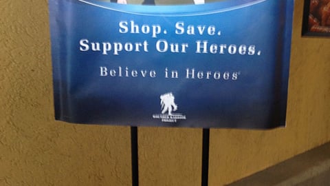 Winn-Dixie 'Believe in Heroes' Stanchion