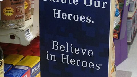 Winn-Dixie 'Believe in Heroes' Shelf Talker