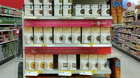 Target Tazo Holiday Endcap