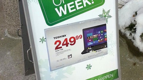 Staples Toshiba 'Deal of the Week' A-Board
