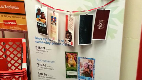 Staples 'Cards & Calendars' Standee
