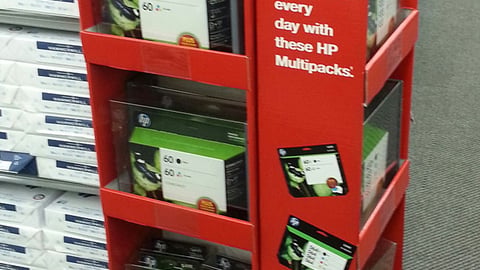 HP Staples Holiday Floorstand