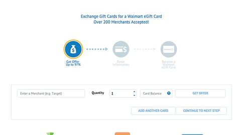 Walmart CardCash Microsite