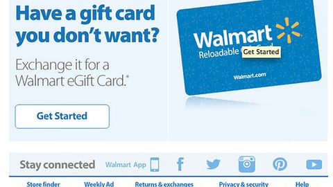 Walmart 'Gift Card You Don't Want' Email