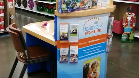 Walmart 'Healthcare Begins Here' Station