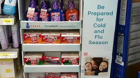 J&J Walmart 'Cold & Flu' Floorstand