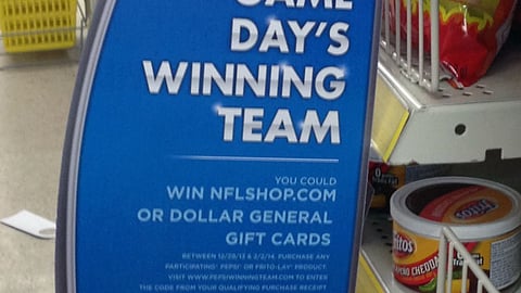 PepsiCo Dollar General 'Winning Team' Aisle Violator