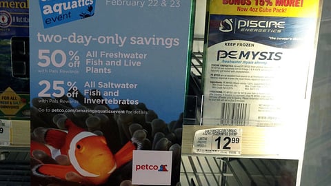 Petco 'Amazing Aquatics' Cooler Sign