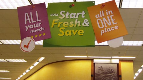 Safeway 'Start Fresh & Save' Ceiling Banner