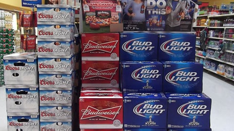 Walmart Anheuser-Busch Super Bowl Endcap