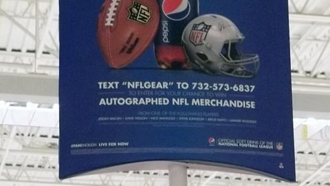 Pepsi 'NFL Greatness' Ceiling Sign