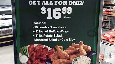 A&P 'Game Day Meal Deal' Stanchion Sign